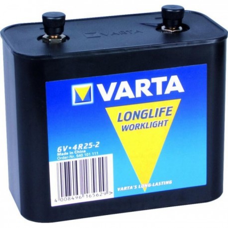 Pile pour projecteur 4R25/2 plastique Varta