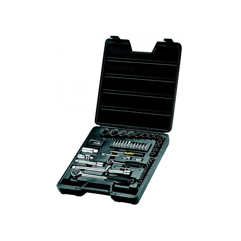 Coffret à douilles 1/4" 1/2" Stanley 52 pièces Coffret à douilles 1/4" 1/2" Stanley 52 pièces