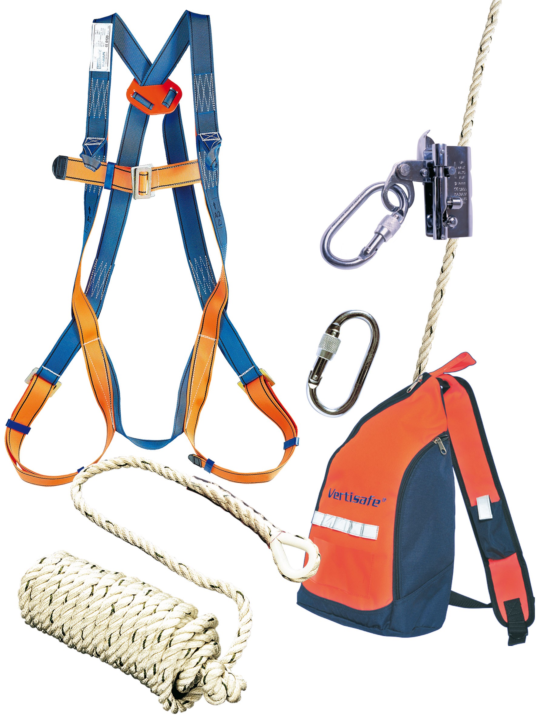 Kit Harnais Sécurité Toiture 1 Stop Chute 10m Delta Plus empieza la acción Sala Asistente kit antichute Rubicundo acidez Vacante