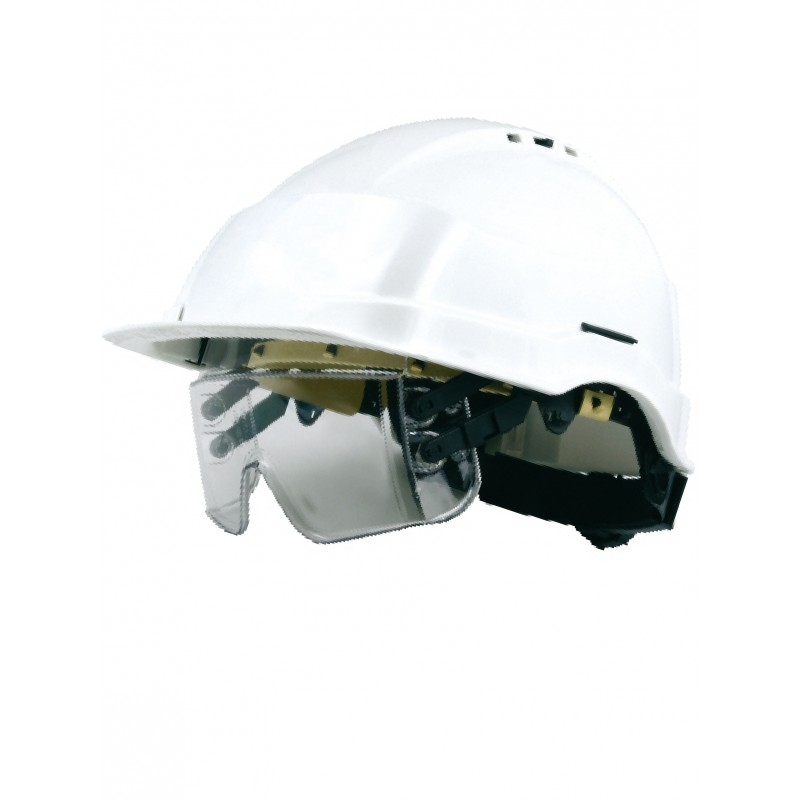 Casque de chantier IRIS2 à lunette-masque intégrée Casque de chantier IRIS2 à lunette-masque intégrée