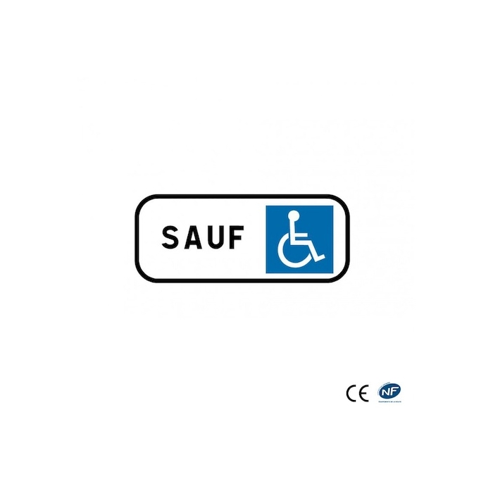 Panonceau M6h stationnement réservé handicapé