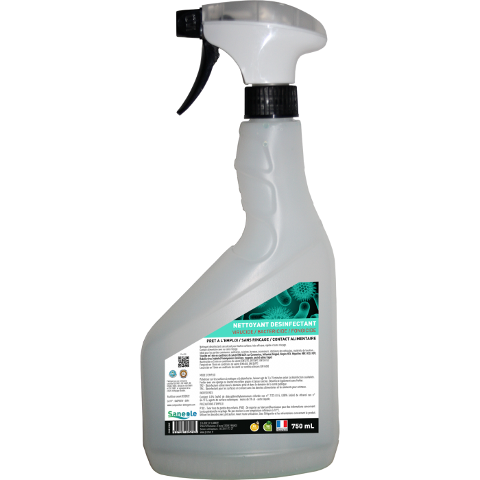 Nettoyant désinfectant virucide et bactéricide spray 750ml