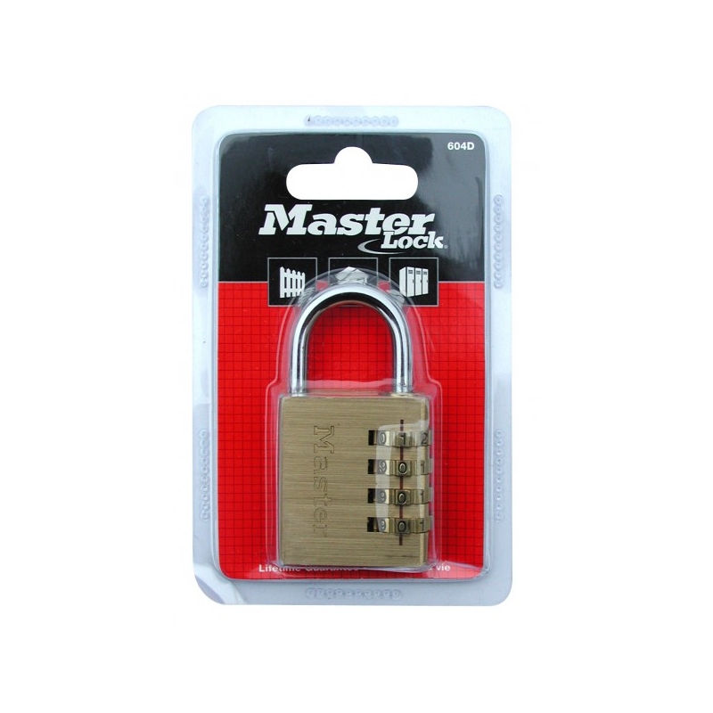 Lot de 2 cadenas à combinaison master lock acier, l.20 mm