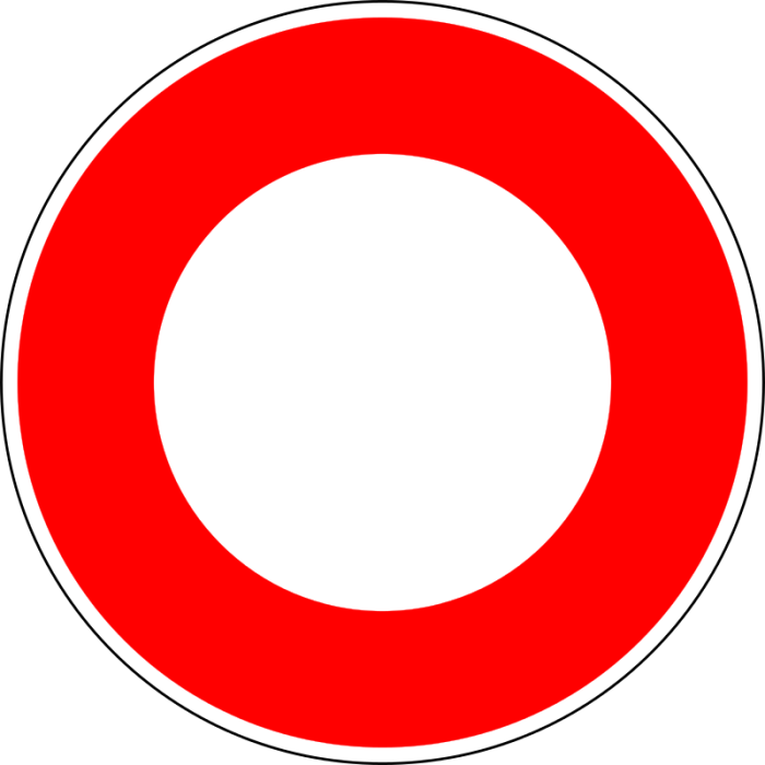 Panneau B0 Circulation interdite