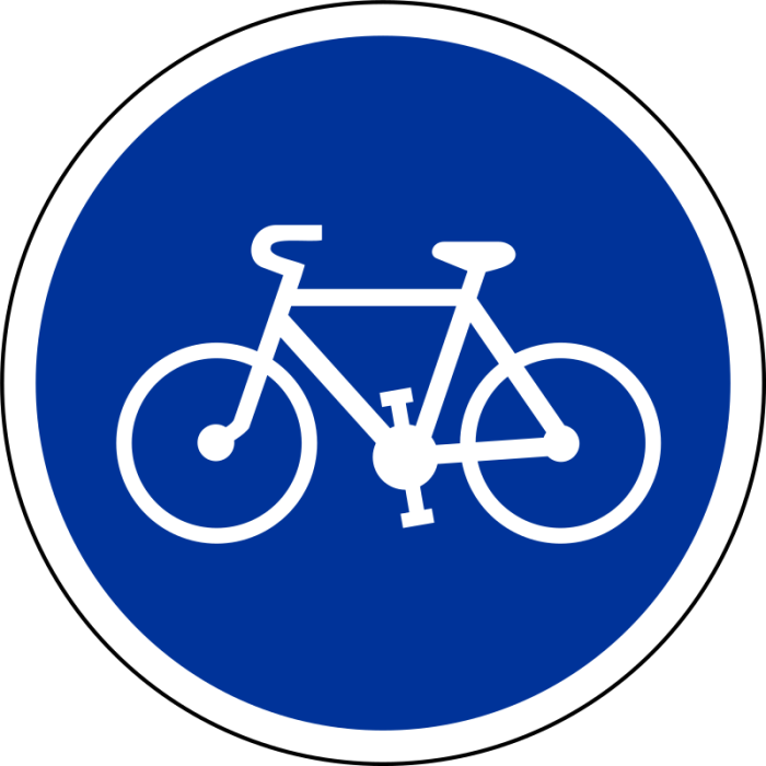 Panneau B22a Zone cycliste