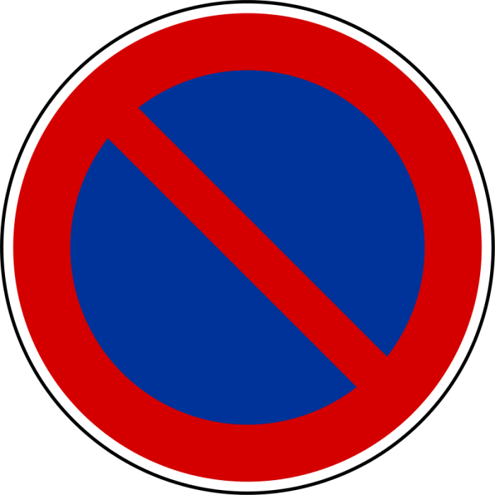 Panneau B6a1 Stationnement interdit