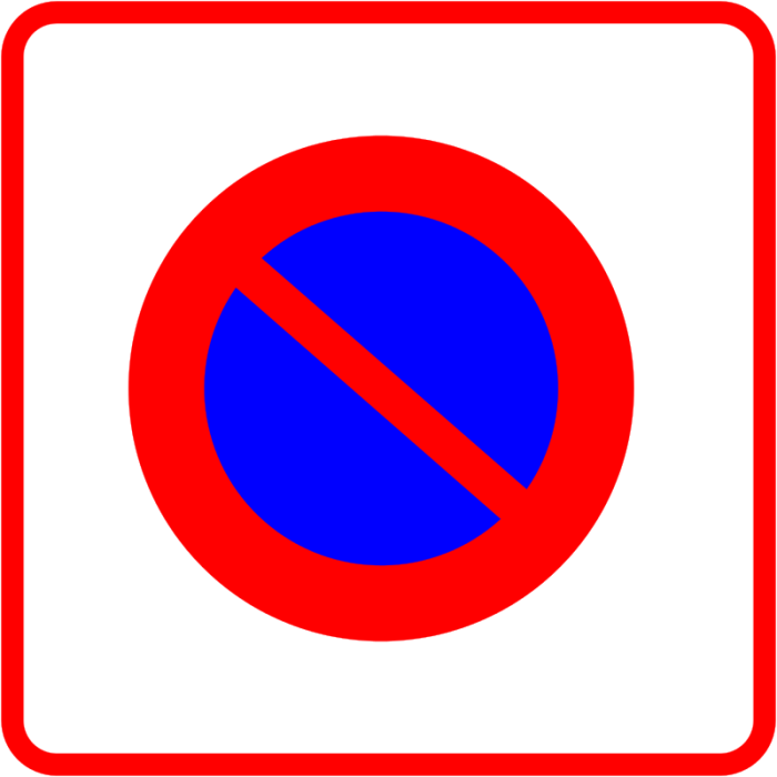 Panneau B6b1 Zone de stationnement interdit
