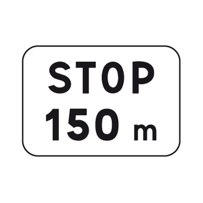 Panonceau M5 Stop et distance à personnaliser