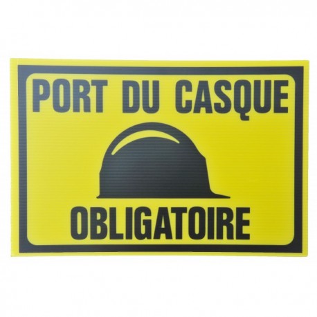 Plaque Akylux "Port du casque obligatoire"