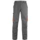Pantalon de travail gris/orange, coton-poly