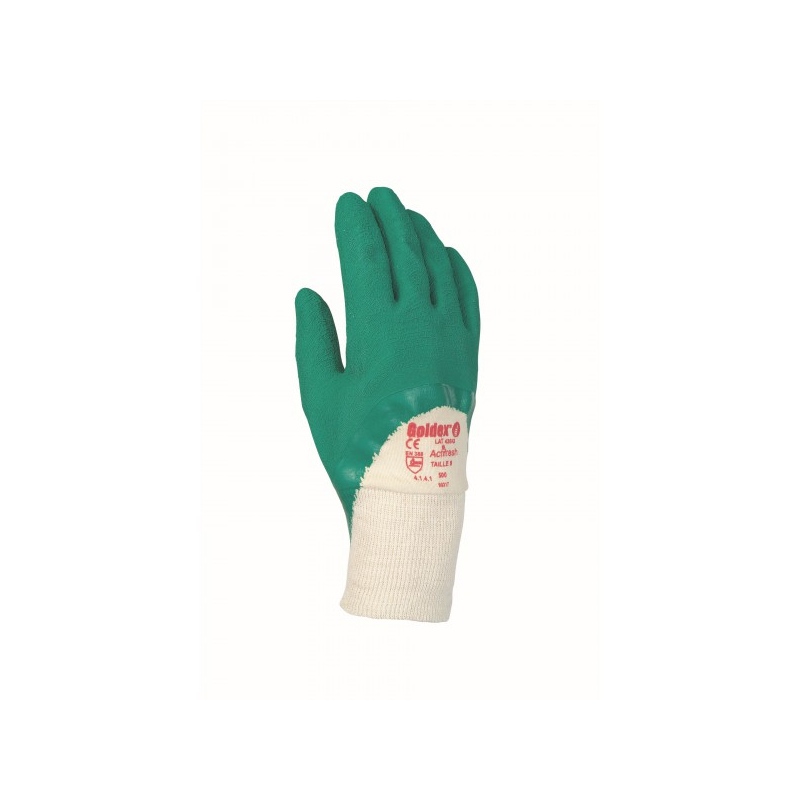 Gants latex crêpé vert Gants latex crêpé vert
